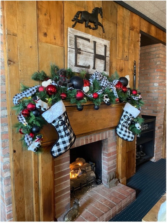 Fireplace in the Black Horse Tavern at the Golden Lamb