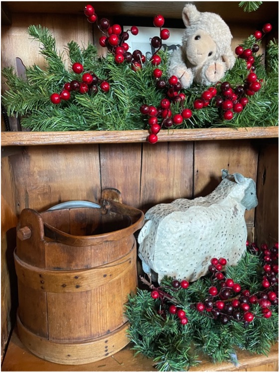 Holiday decorations at the Golden Lamb